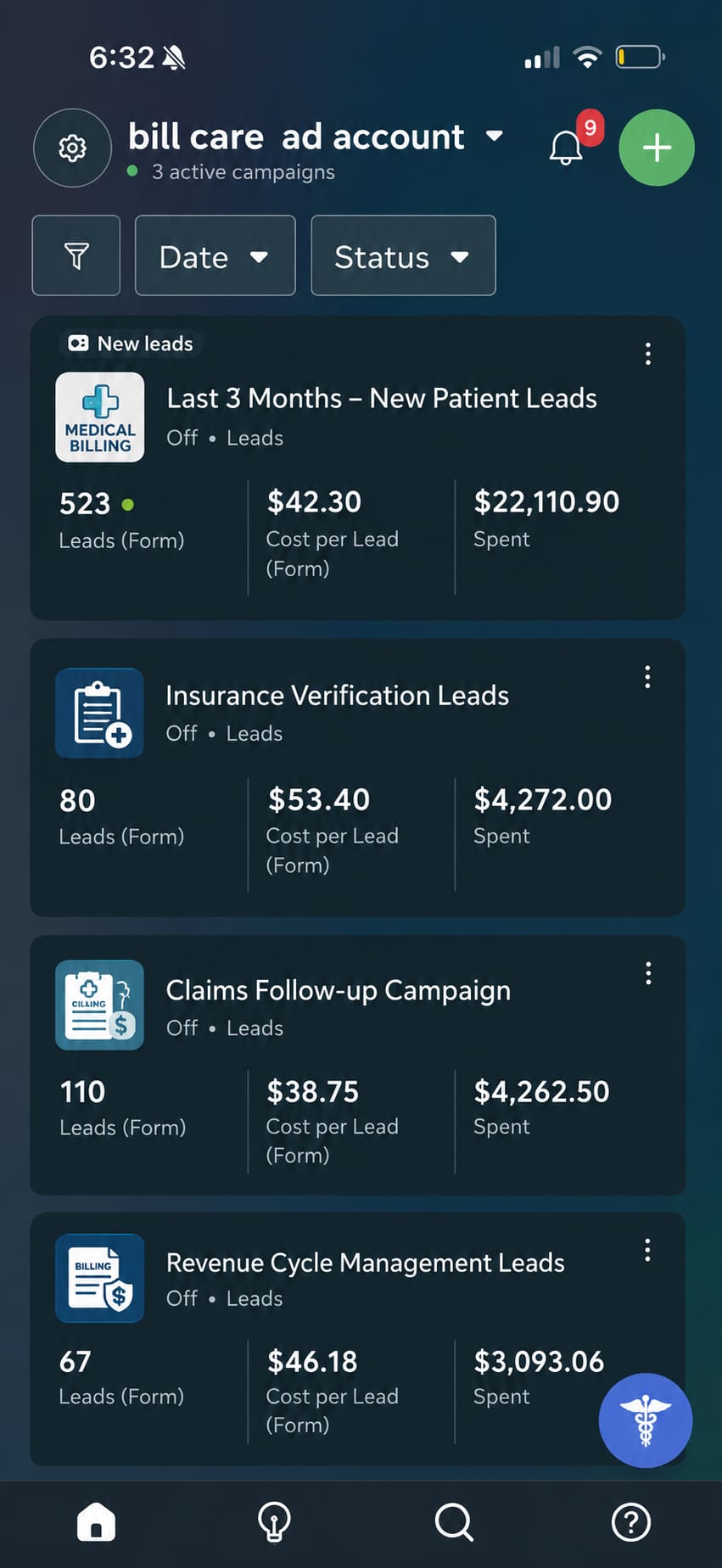 Bill Care campaign results screenshot